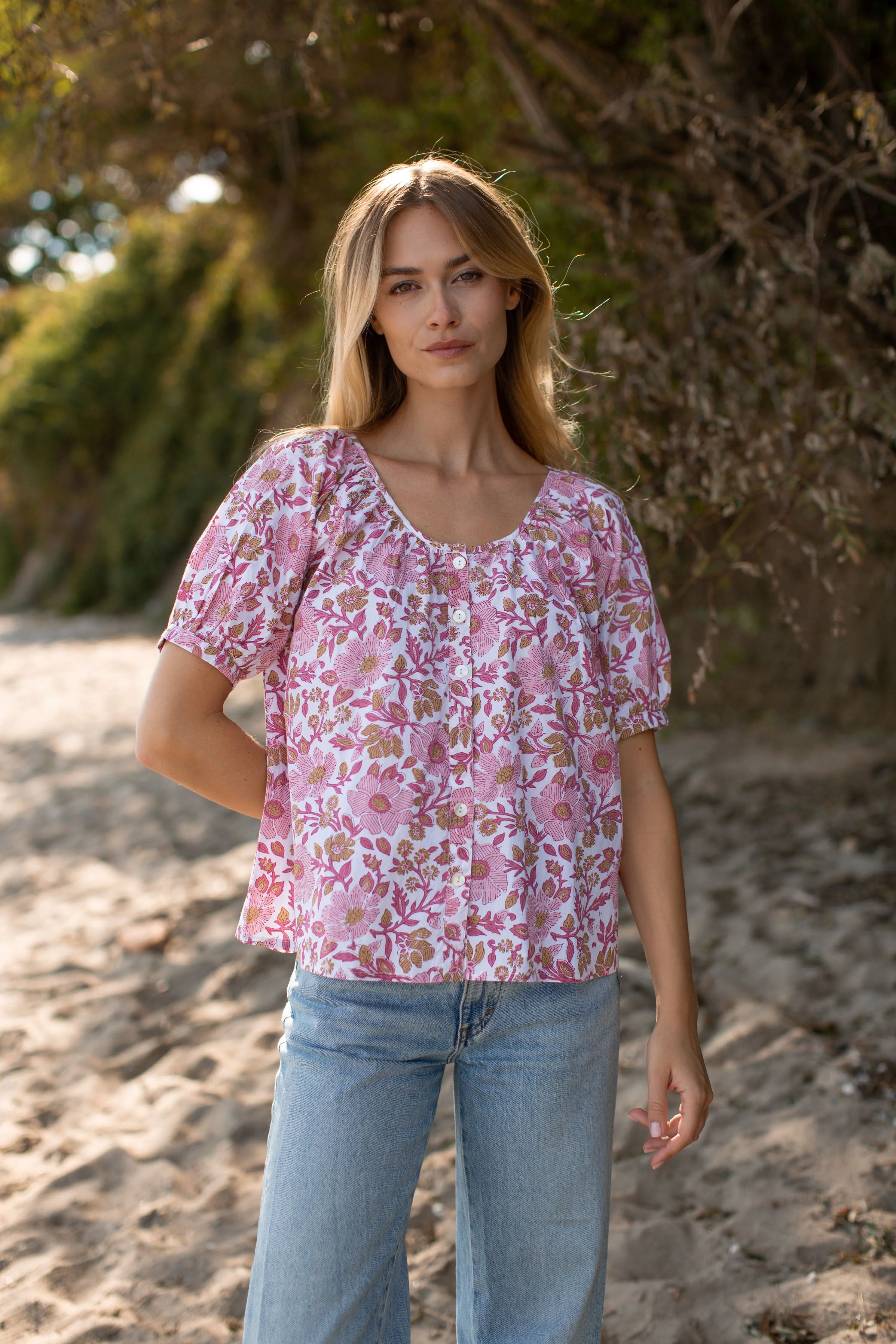 Everly Top - Shell Orsay Floral | Marea