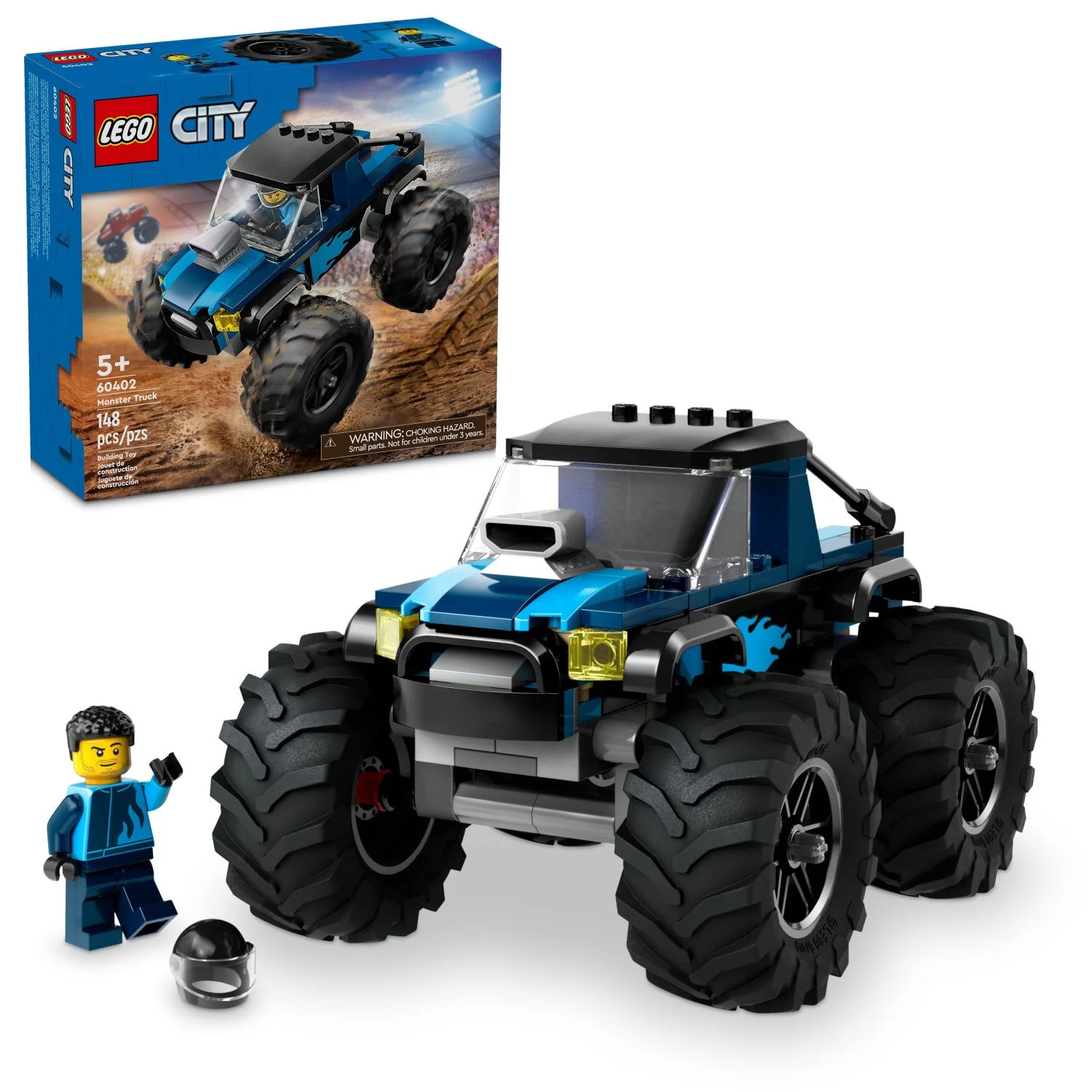 LEGO City Blue Monster Truck Off-Road Toy Playset with a Driver Minifigure, Imaginative Toys for ... | Walmart (US)