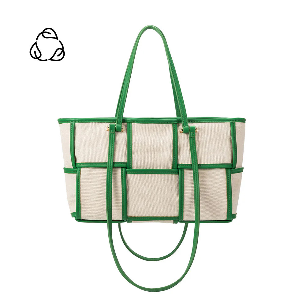Delany Green Recycled Vegan Tote Bag | Melie Bianco