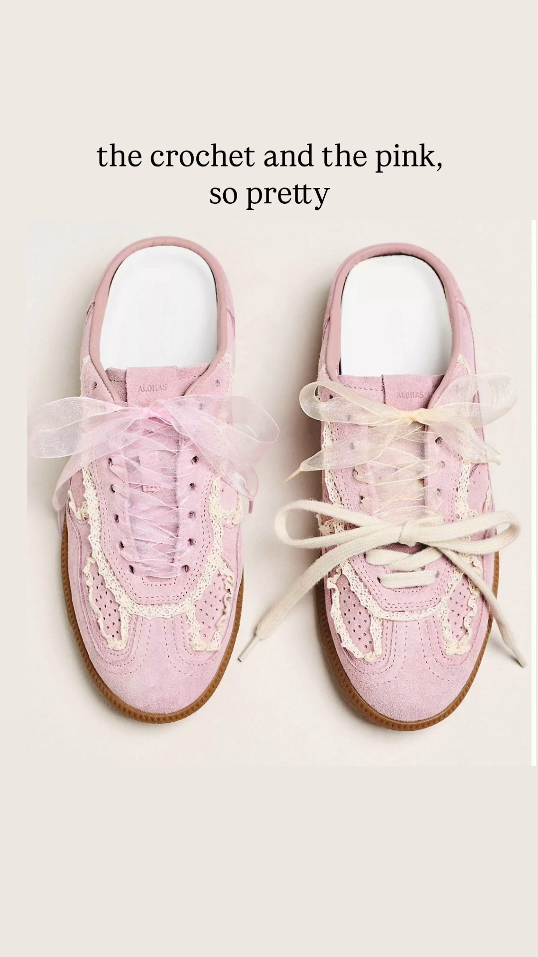 These sneaker mules are so pretty - you know I love the pink and the crochet 

#LTKTravel #LTKHoliday #LTKGiftGuide
