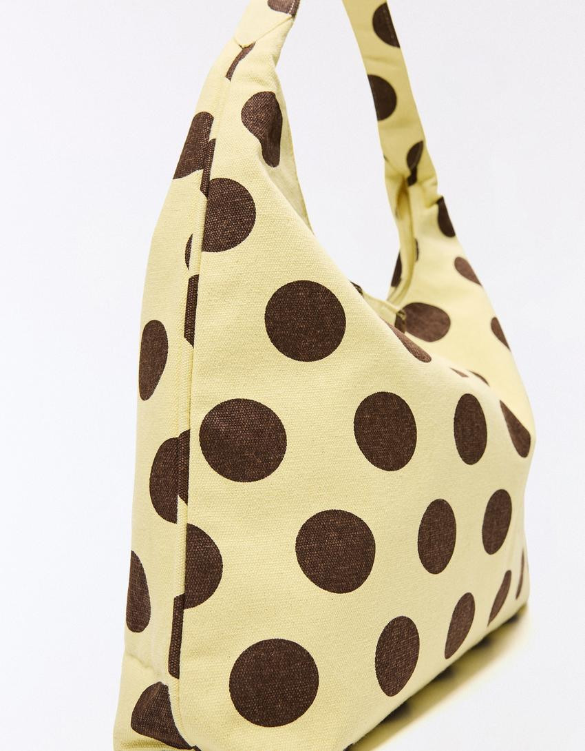 Polka dot bucket bag - Women | Bershka UK