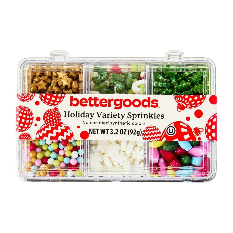 Bettergoods Holiday Multicolored Christmas Sprinkles Tackle Box 3.2 oz - Walmart.com | Walmart (US)