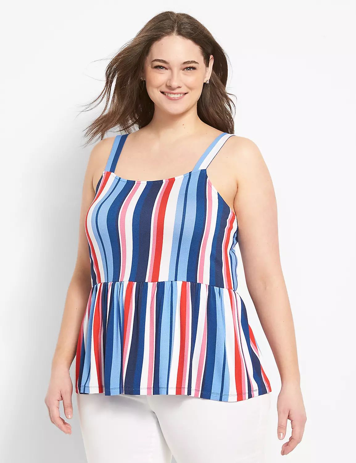 Swing Square-Neck Peplum Tank | LaneBryant | Lane Bryant (US)