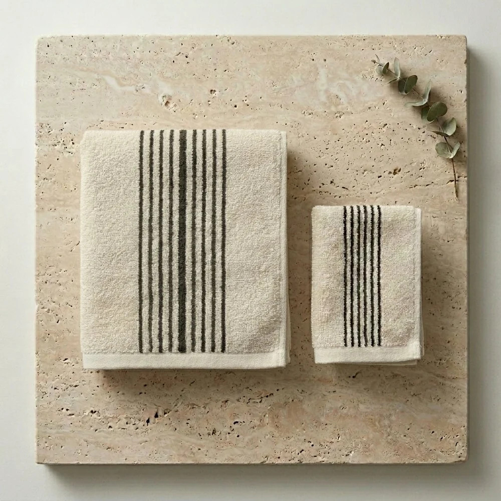 Melika Turkish 100% Cotton Striped Terry Towel | The Loomia