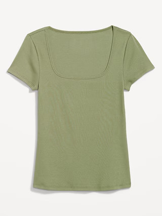 Fitted Square-Neck T-Shirt | Old Navy (US)