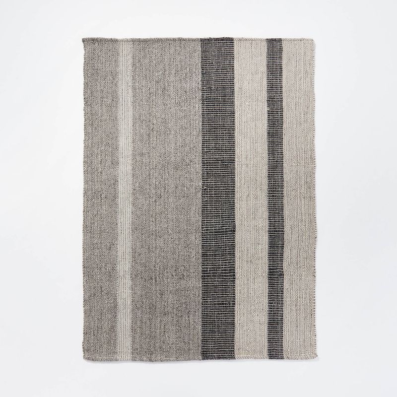 Wellsville Handloom Flatweave Striped Rug Gray - Threshold™ designed with Studio McGee | Target