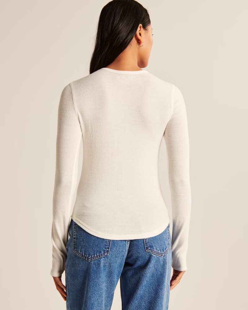 Long-Sleeve Cozy Skimming Top | Abercrombie & Fitch (US)