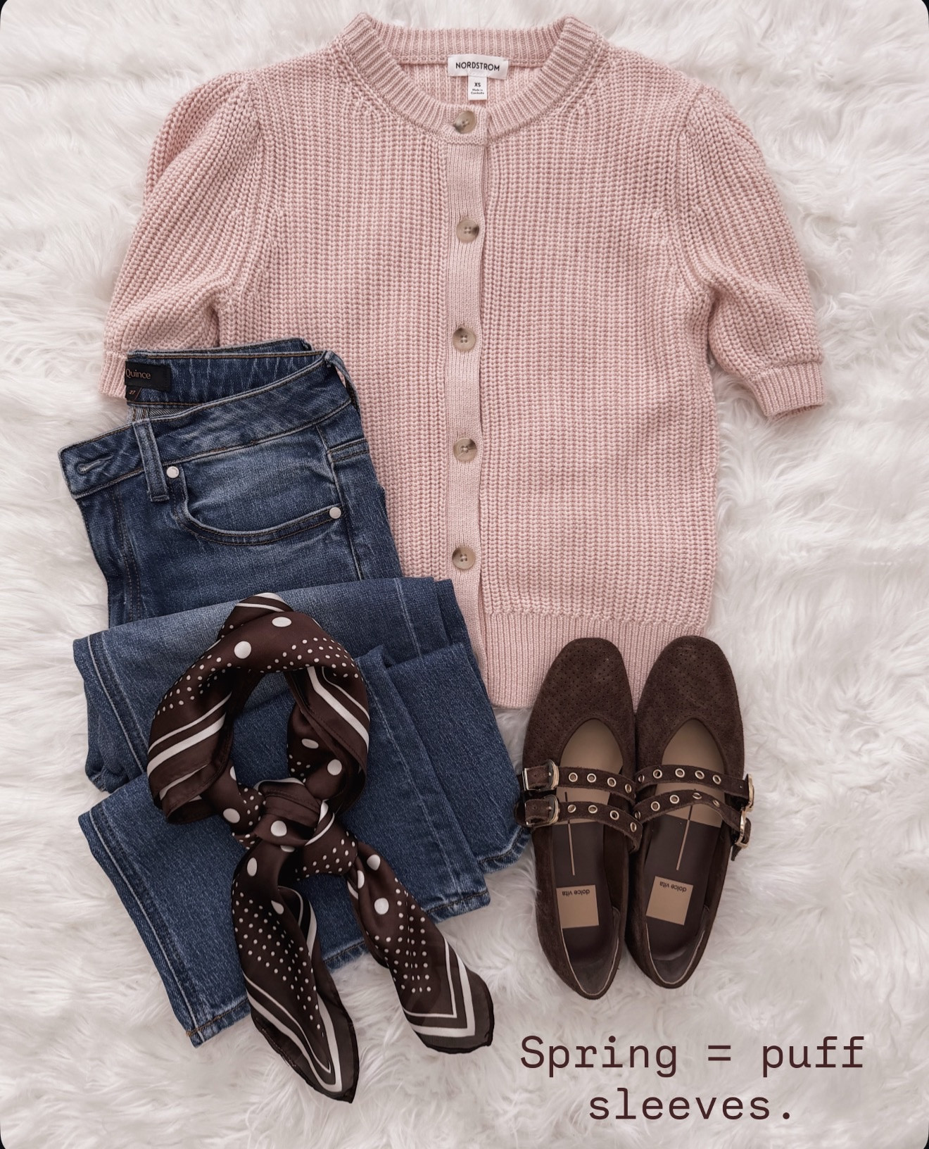 Spring is officially puff sleeve season. This soft pink knit with denim and chocolate brown accessories feels feminine, classic, and easy to repeat all season long.

puff sleeve sweater, pink spring top, women’s spring outfit ideas, denim and brown accessories, feminine casual style, classic everyday look, mary jane flats outfit, spring capsule wardrobe essentials

#LTKOver40 #LTKSeasonal #LTKmomlife