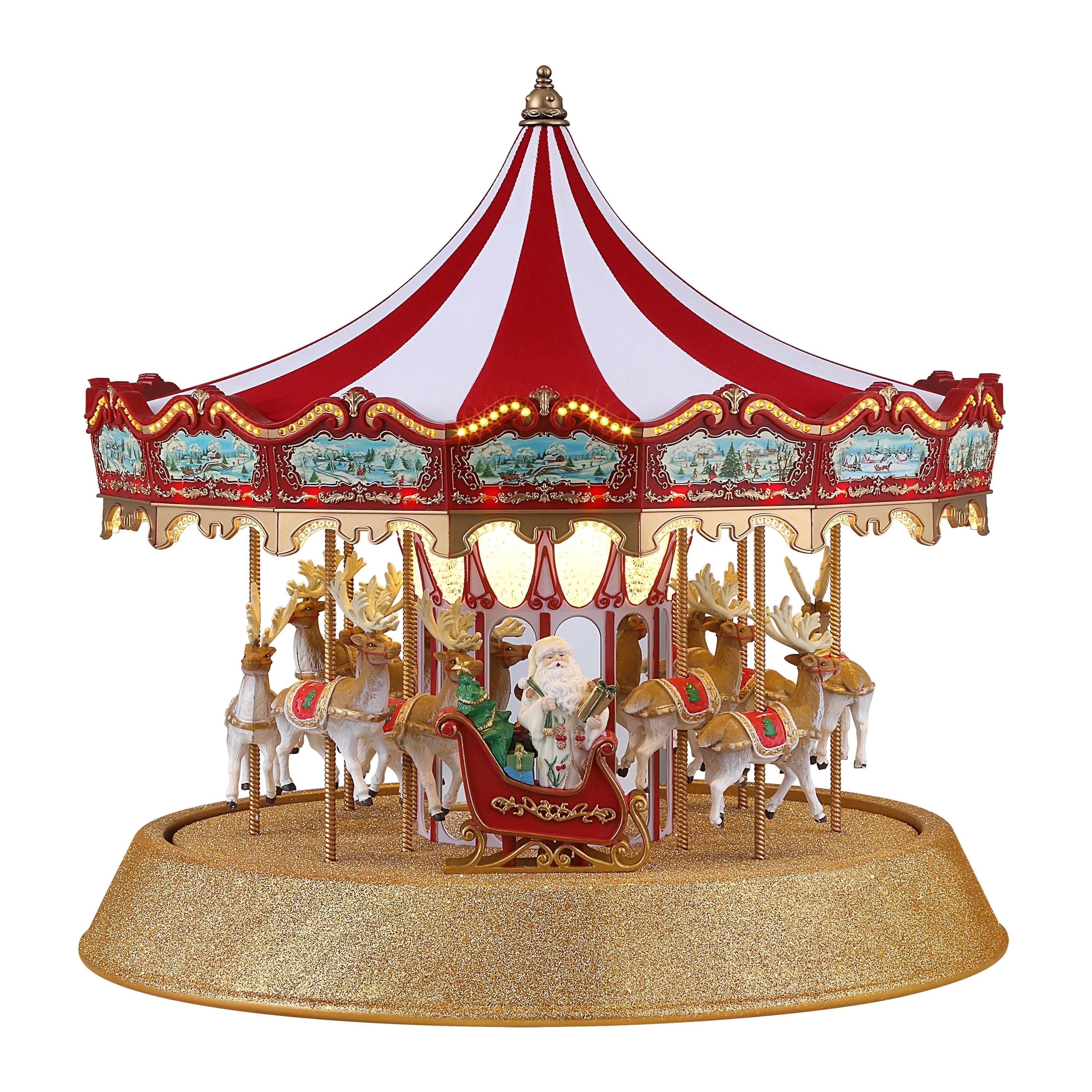 Mr. Christmas 17 in. Animated Sparkle Carousel | Walmart (US)