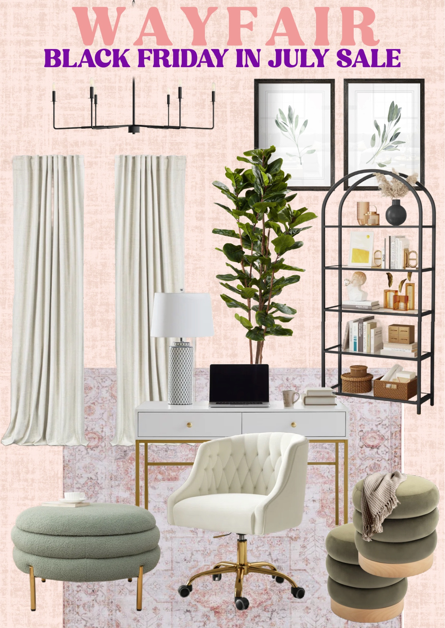 Home office finds from wayfair!! On sale for their Black Friday in July sale   

#LTKHome #LTKFindsUnder100 #LTKFindsUnder50