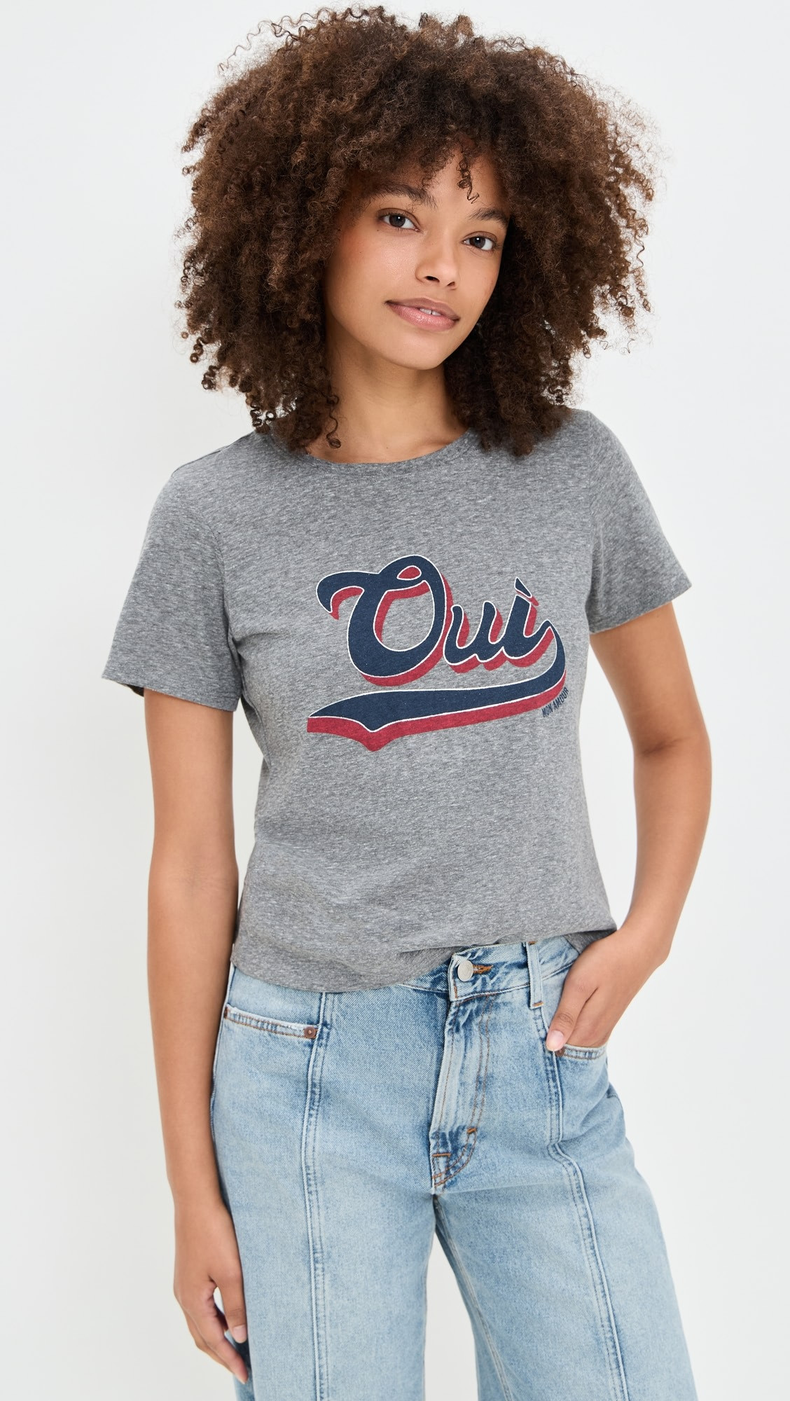 Vintage Oui Mon Amour Shrunken Tee | Shopbop