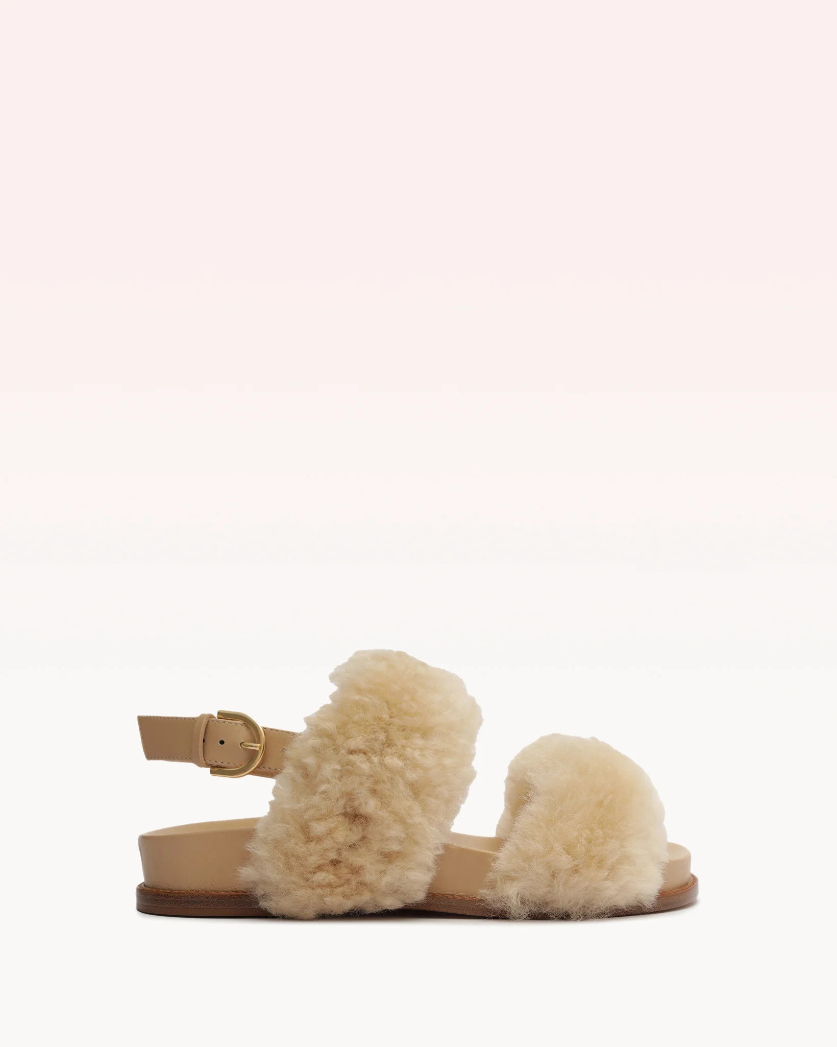 Sport Sandal Shearling Beige | Alexandre Birman