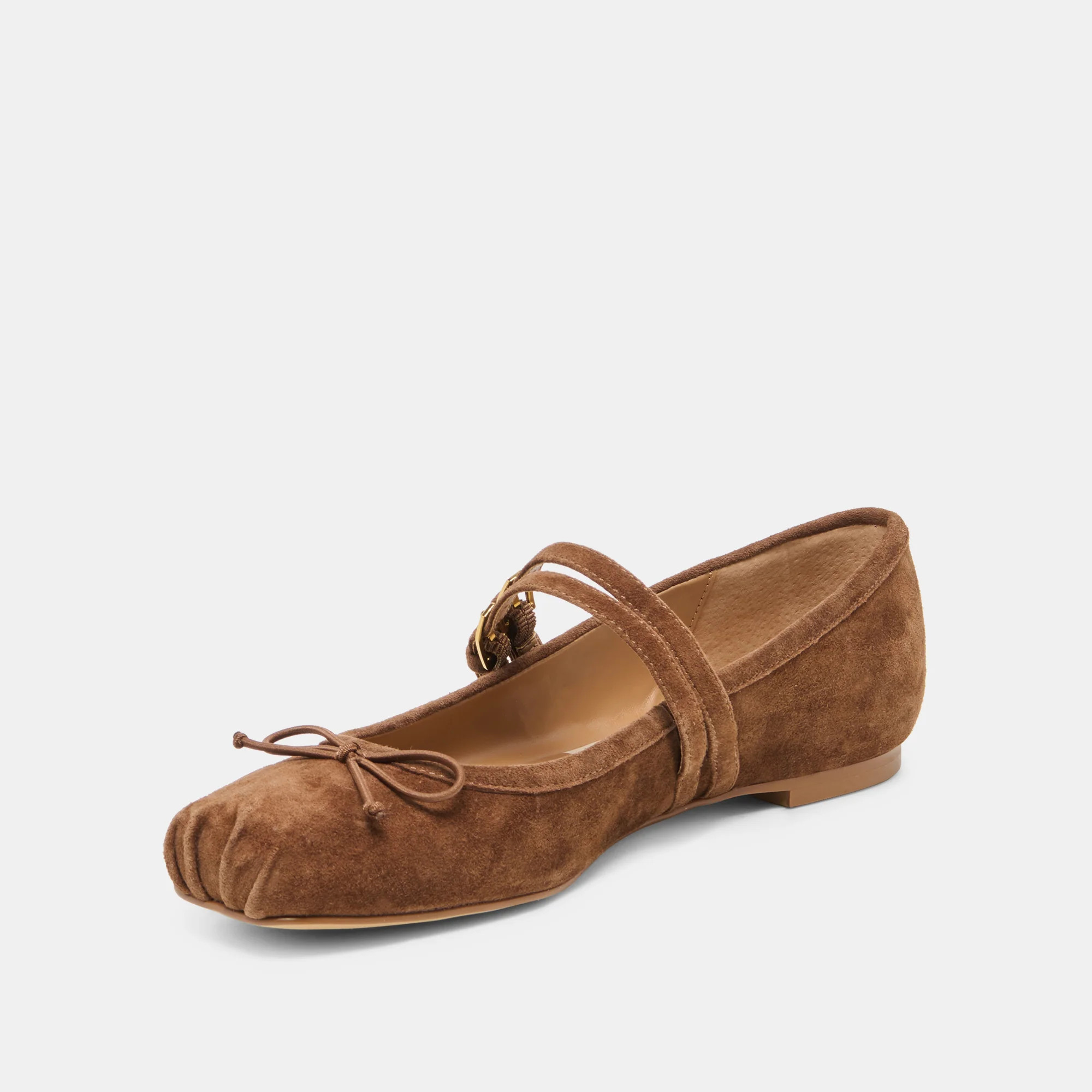 GIBSEN Cocoa Suede Mary-Jane Ballet Flats | Dolce Vita | DolceVita.com