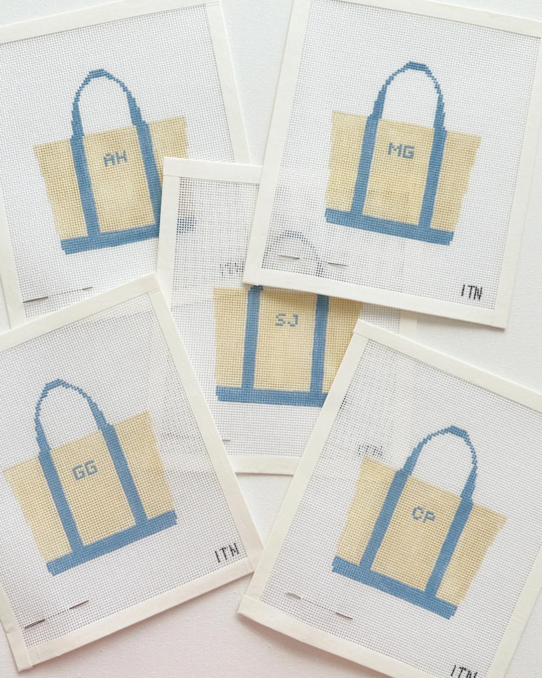 Ironic Tote Needlepoint Canvas With Custom Saying or Initials - Etsy | Etsy (US)