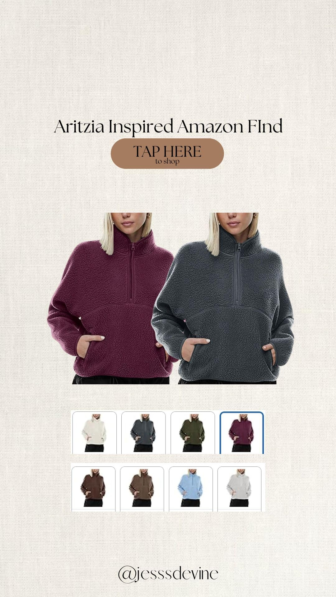 Aimiray Fleece Pullover Women Long Sleeve Half Zip Sherpa Jacket Warm Trendy Teddy Fall Sweatshir... | Amazon (US)