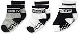 Hurley baby boys 3-pack 3 Pack Everyday Knit Grip Ankle Socks, Grey, 12-24 Months US | Amazon (US)