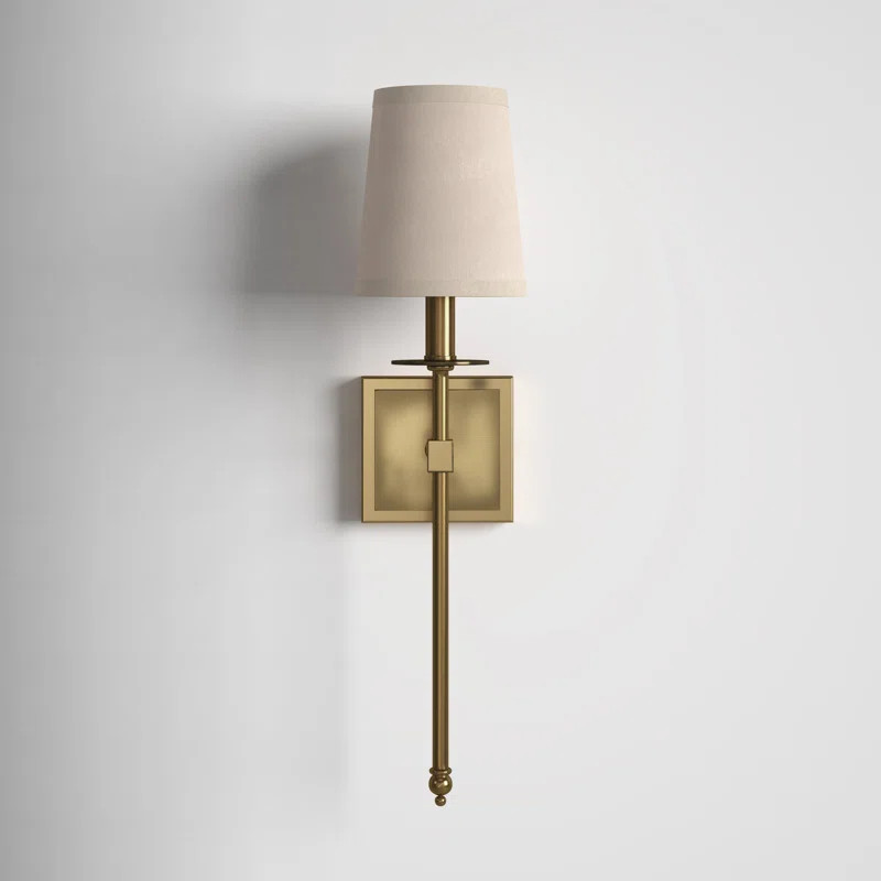 Jillian 1 - Light Dimmable Warm Brass Wallchiere | Wayfair Professional
