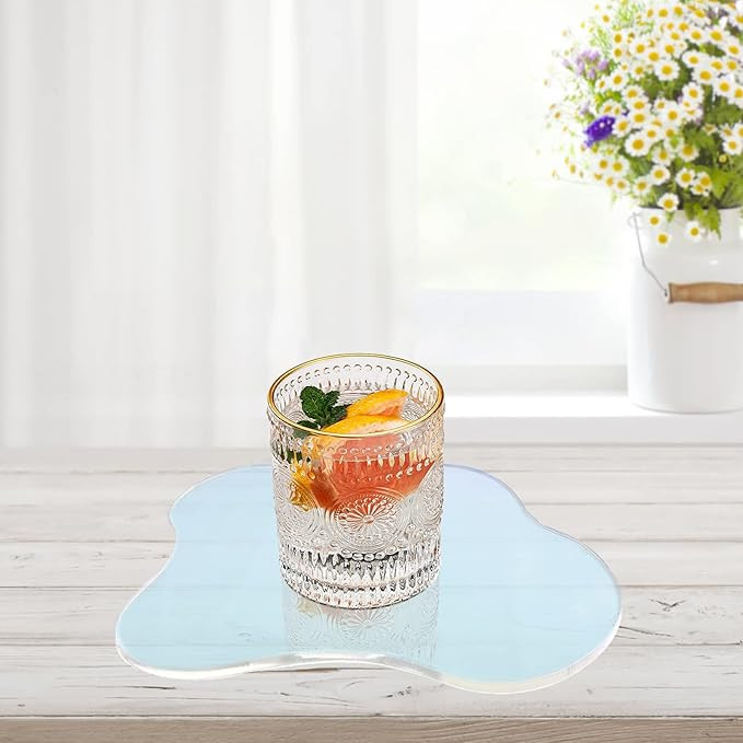 Acrylic Irregular Coaster, Creative Decorative Plate Coaster Mug Pad Coffee Cup Mats Dining Table... | Amazon (US)