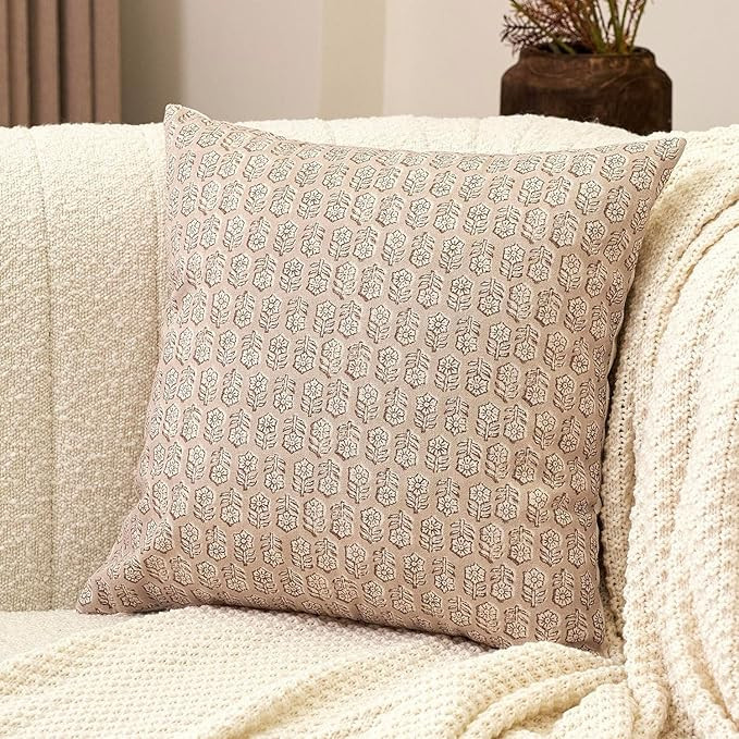 20x20 Pillow Covers Floral Pillow Covers Farmhouse Neutral Pillow Covers Decorative Pillows for C... | Amazon (US)