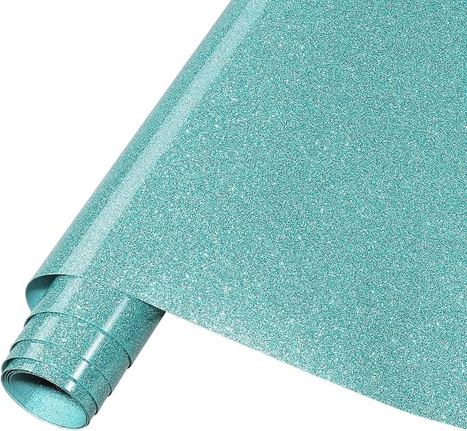 Tintnut Blue Glitter HTV Vinyl Roll -12" x5ft Mermaid Blue Glitter Heat Transfer Vinyl Shinny Gli... | Amazon (US)