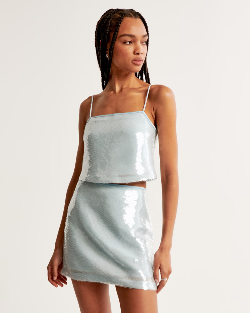 Women's Sequin Mini Skort | Women's Bottoms | Abercrombie.com | Abercrombie & Fitch (US)