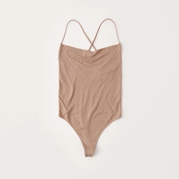 Drapey Cowl Neck Bodysuit | Abercrombie & Fitch (US)