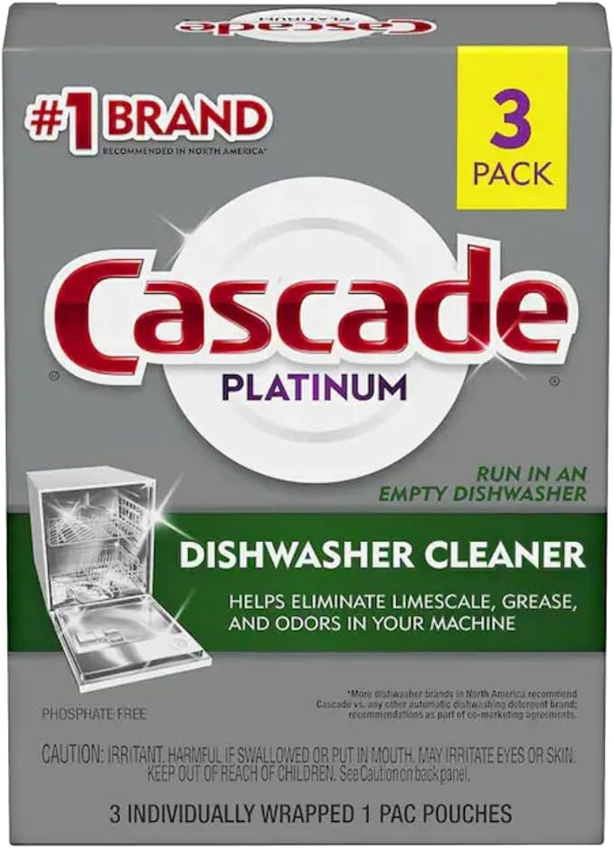 Cascade Platinum Dishwasher Cleaner, 3 count       Send to LogieInstantly adds this product to yo... | Amazon (US)