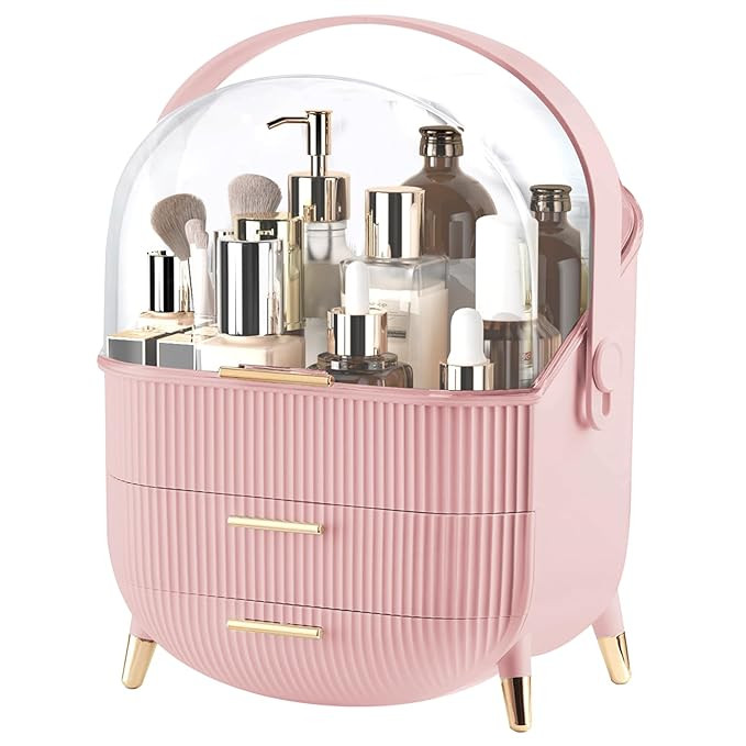 Make up Organizers and Storage, Makeup Organizer for Vanity, Cosmetics Skincare Organizers with L... | Amazon (US)