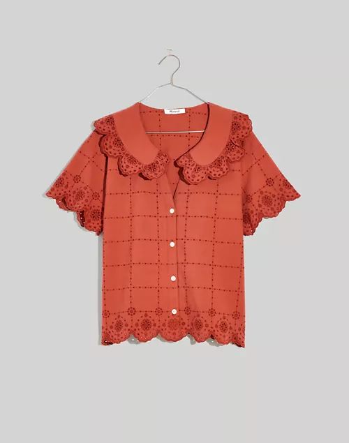 Embroidered Eyelet Collared Shirt | Madewell