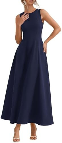PRETTYGARDEN Women's Maxi Dress Summer Wedding Guest 2026 Spring A Line Long Tank Flowy Modest Sl... | Amazon (US)