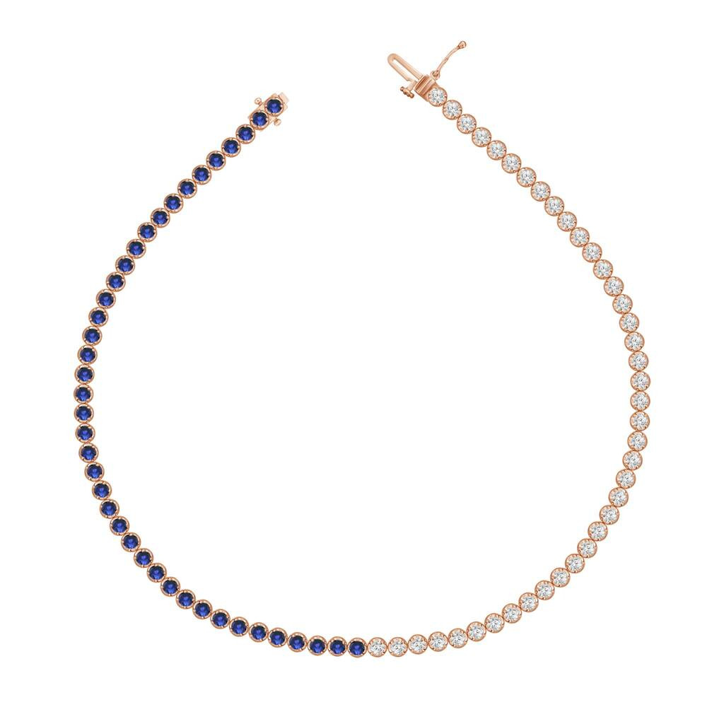 Undecided Tennis Bracelet, Diamond And Blue Sapphire | Not On The High Street