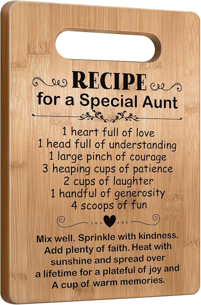 Popular Birthday Gifts for Aunt, Cutting Board Gift for Auntie, Cute Aunt Gifts from Niece Nephew... | Amazon (US)
