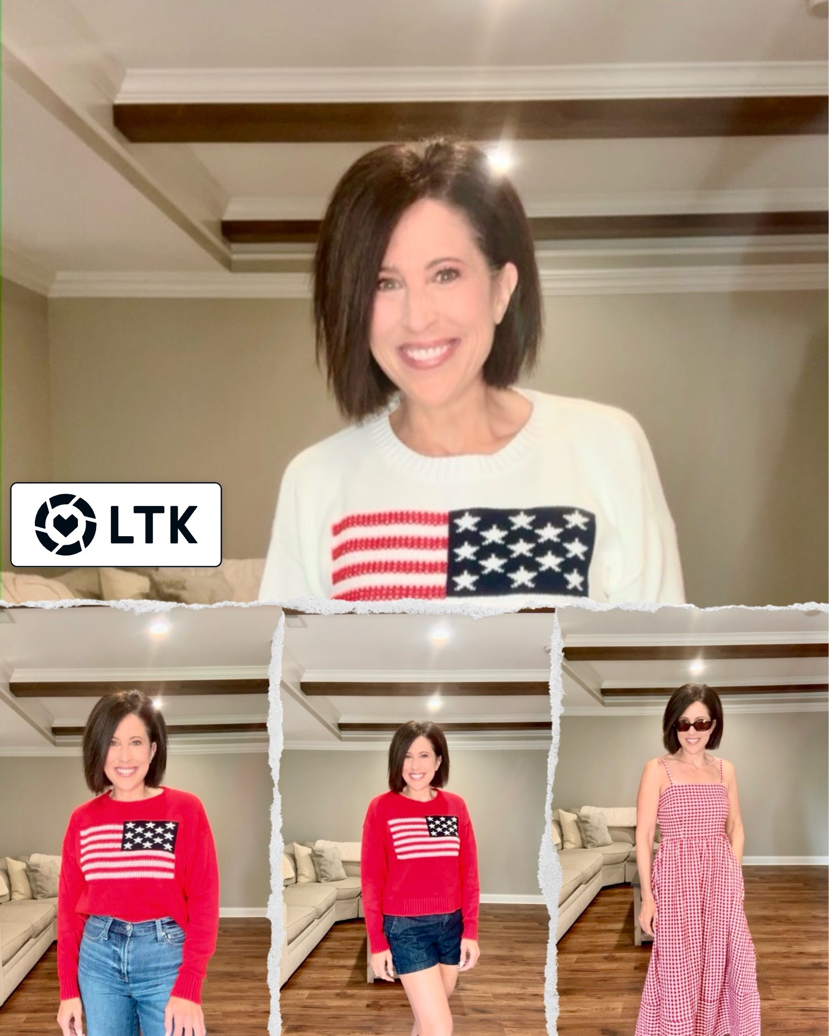 Embracing the classic Americana style 🇺🇸, I've curated a collection that showcases the versatility of just two sweaters, with outfits ranging from casual denim to elegant dresses. You can shop the entire collection at my LTK link. These looks are ideal for lake days, Memorial Day, and the 4th of July 🤍. My personal style is deeply rooted in my small-town upbringing, and I appreciate the simplicity and charm of this aesthetic. 

For more style inspiration, please visit my LTK link and follow style_with_michelle. 

 #americanastyle #redwhiteandblue #fourthofjulystyle #summeroutfits

#LTKootd #LTKSaleAlert #LTKU