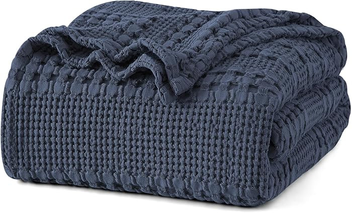 PHF 100% Cotton Waffle Weave Blanket Queen Size for Bed, Soft Lightweight & Breathable for Spring... | Amazon (US)