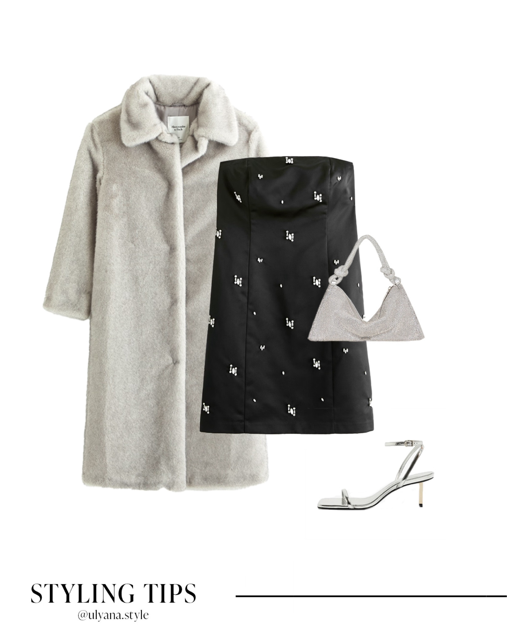 This black mini dress with embellishments, a cozy faux fur coat, a sparkling rhinestone bag, and silver heels are your perfect holiday outfit.
.
.
.
.
Holiday outfits | holiday dress | fall outfits holiday party outfit | mini dress | nye dress | night dress | black dress outfit | long coat | holiday heels | metallic heels | rhinestone heels | holiday bags | 

#LTKSeasonal #LTKHoliday #LTKU #LTKSaleAlert #LTKGiftGuide #LTKWorkwear #LTKTravel #LTKShoeCrush #LTKItBag



#LTKStyleTip #LTKFindsUnder50 #LTKFindsUnder100