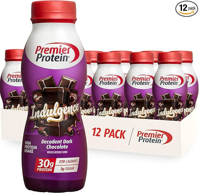 Premier Protein Indulgence Protein Shake, 30g Protein, 3g Sugar, Decadent Dark Chocolate, 11.5 fl... | Amazon (US)