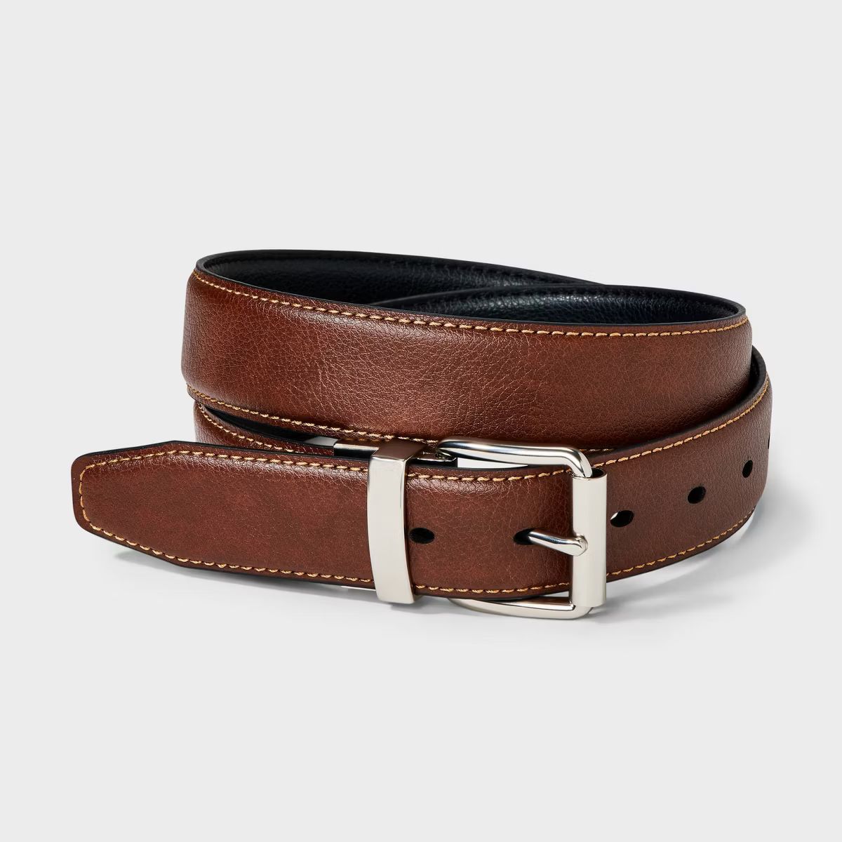 Men's Two-in-One Reversible Casual Roller Buckle Belt - Goodfellow & Co™ Tan | Target