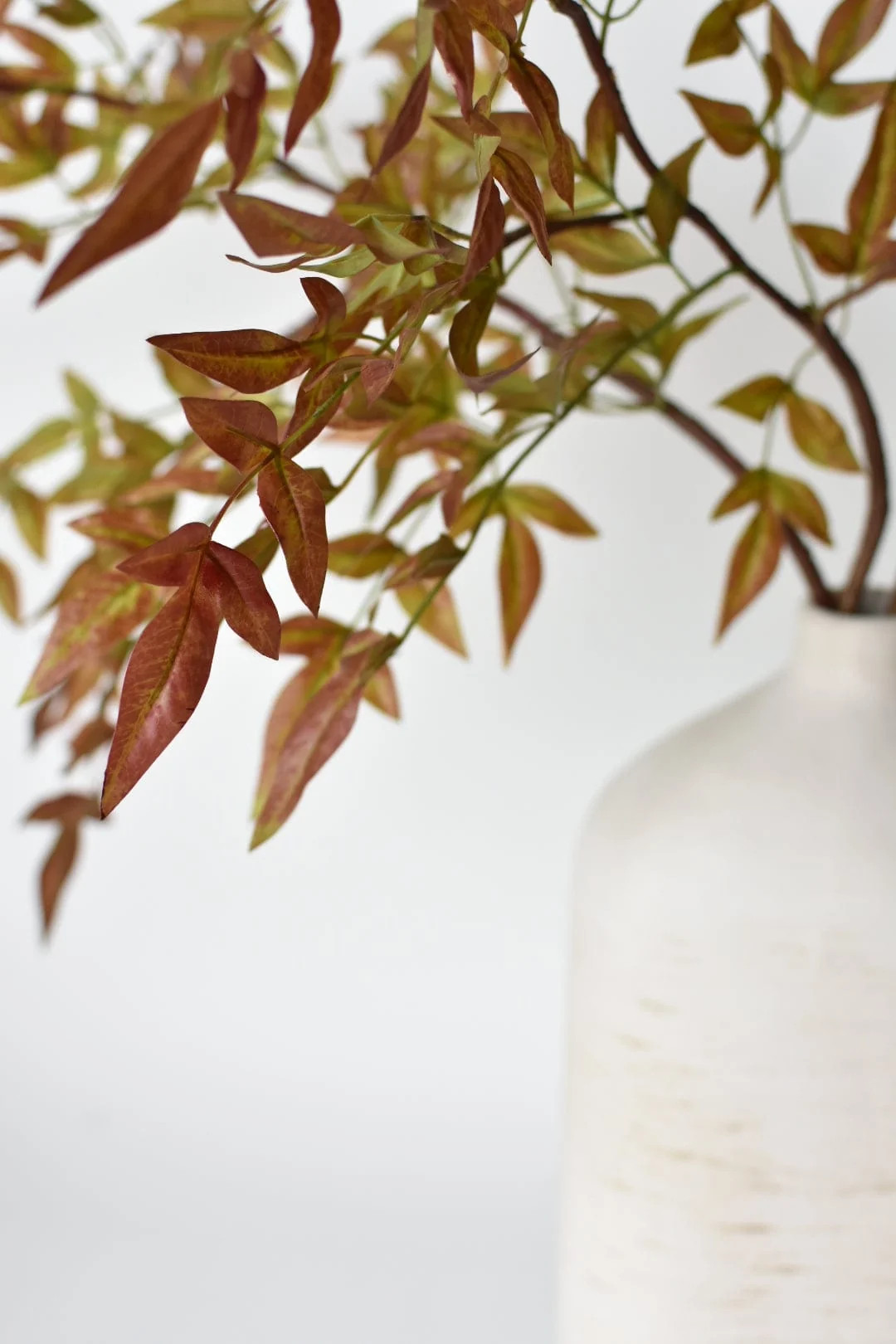 40" Faux Nandina Fall Foliage - Green/Burgundy | HouseFloral