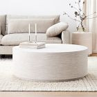 Volume Round Drum Coffee Table (36"&ndash;44") - Wood | West Elm CA