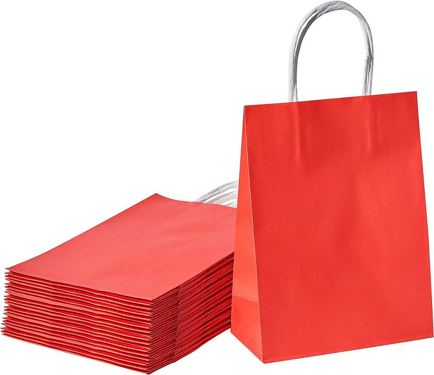 SUNCOLOR 24 Pack Red Small Party Favor Bags Goodie Bags for Birthday Party/Valentines day Gift Ba... | Amazon (US)