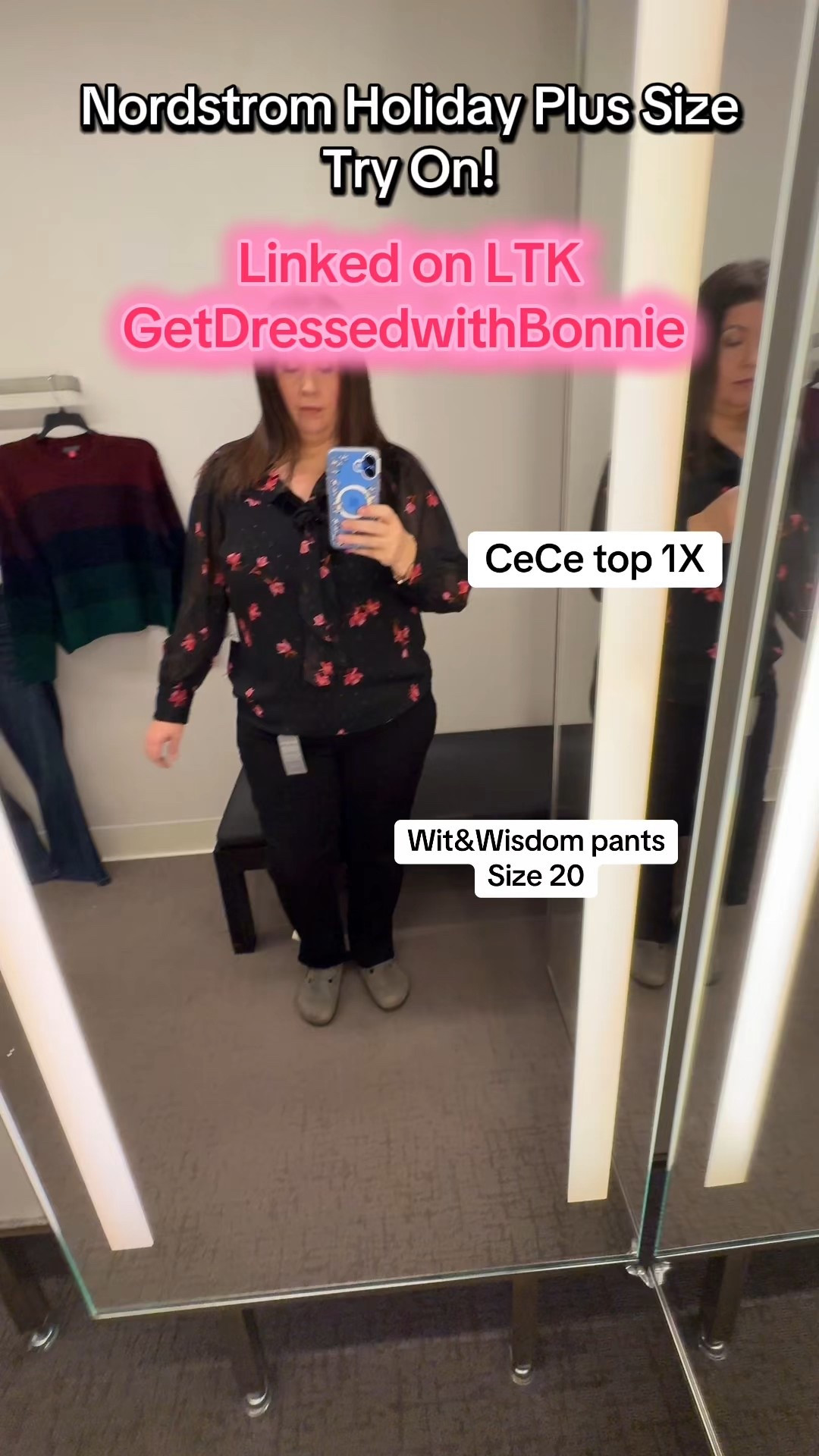 Nordstrom plus size holiday try on! The top is $78. The pants are $78 a great deal for the holidays!

#LTKPlusSize #LTKOver40 #LTKFindsUnder100