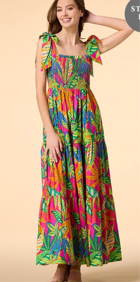 Tropical print maxi dress, vacation dress 

#LTKSeasonal #LTKOver40 #LTKFindsUnder100