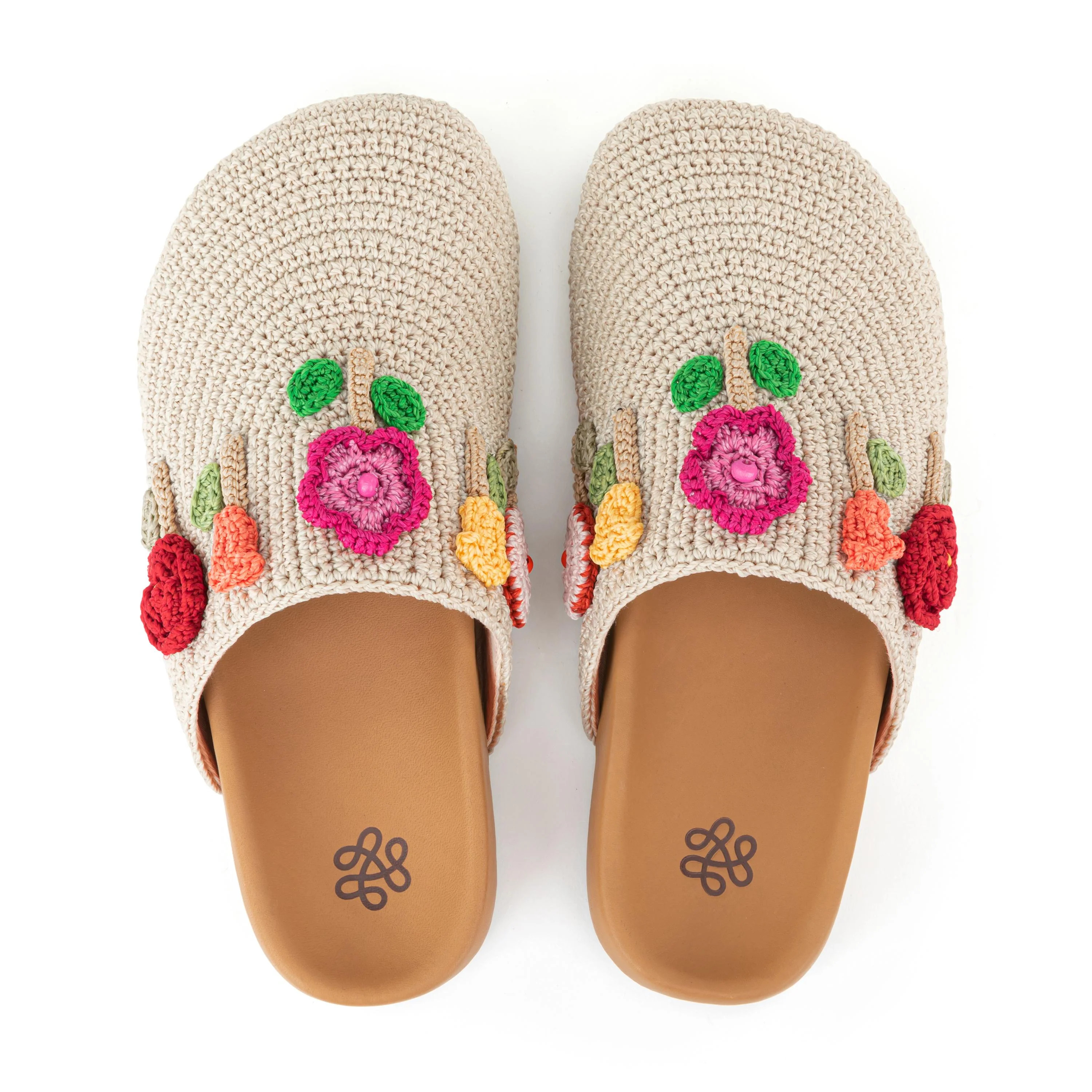 Bolinas Clog in Flower Ecru Crochet | The Sak