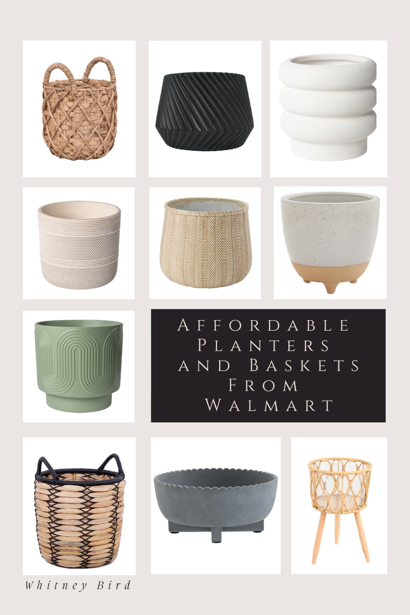 Affordable planters and baskets from Walmart  

#LTKhome #LTKunder50