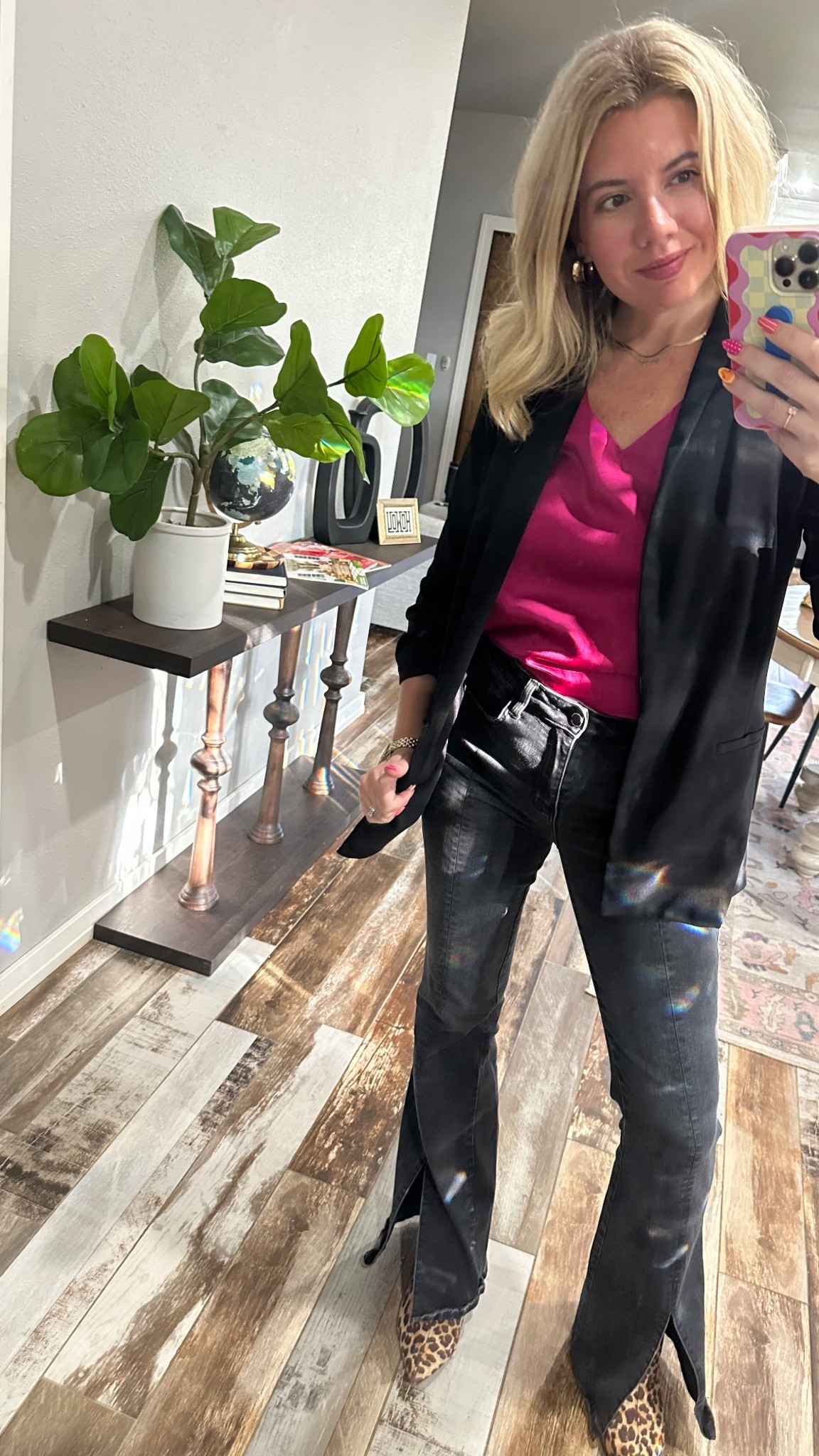 Mom style, flare bell bottoms, leopard boots, blazer, business casual 

#LTKmomlife #LTKdayinmylife #LTKootd