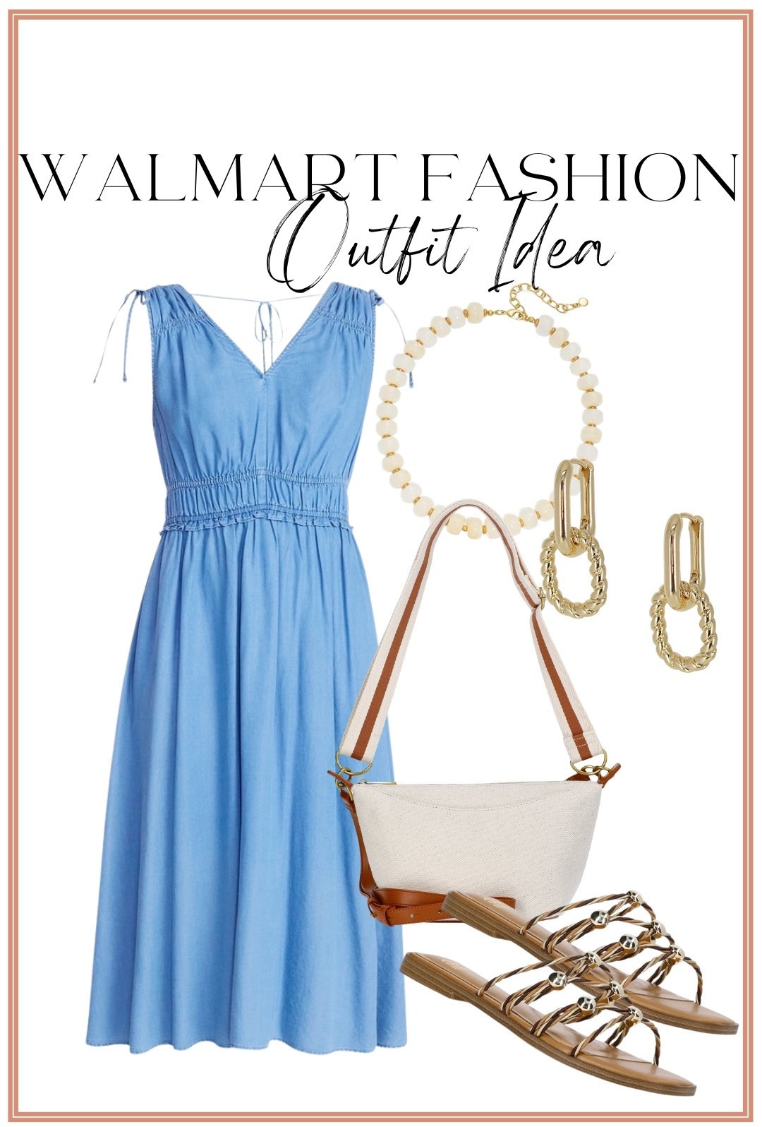 The Walmart dresses just keep getting better! 😍 This gorgeous blue midi dress looks so much more expensive than it is and is one of those easy throw-on-and-go pieces that instantly makes you feel put together. The smocked waist creates the most flattering fit, while the soft chambray-inspired fabric is perfect for everything from brunch to vacation dinners. Paired with neutral sandals, a woven crossbody, and gold accessories for a timeless summer outfit you’ll reach for again and again.

✨ Wearing my true size
✨ Flattering smocked waist
✨ Lightweight and comfortable
✨ Perfect for vacations, brunch, church, showers, and summer events
✨ Head-to-toe Walmart fashion

#WalmartFashion #WalmartStyle #WalmartFinds #SummerDress #MidiDress #AffordableFashion #FashionOver40 #SummerOutfitIdeas #VacationStyle #ChambrayDress #WalmartNewArrivals #EverydayStyle #AffordableStyle #OOTD #StyleInspiration

#LTKootd #LTKPetite