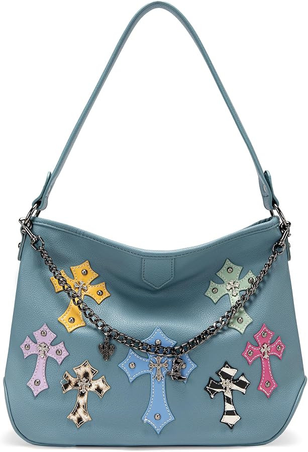 Montana West Cross-shaped Hobo Bag for Women Shoulder Underarm Handbag | Amazon (US)