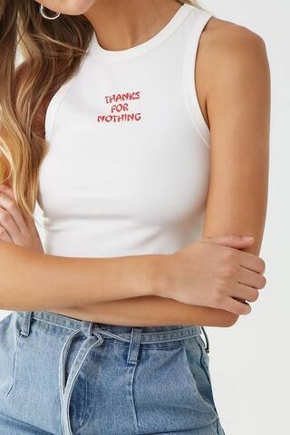 Thanks For Nothing Graphic Tank Top | Forever 21 (US)