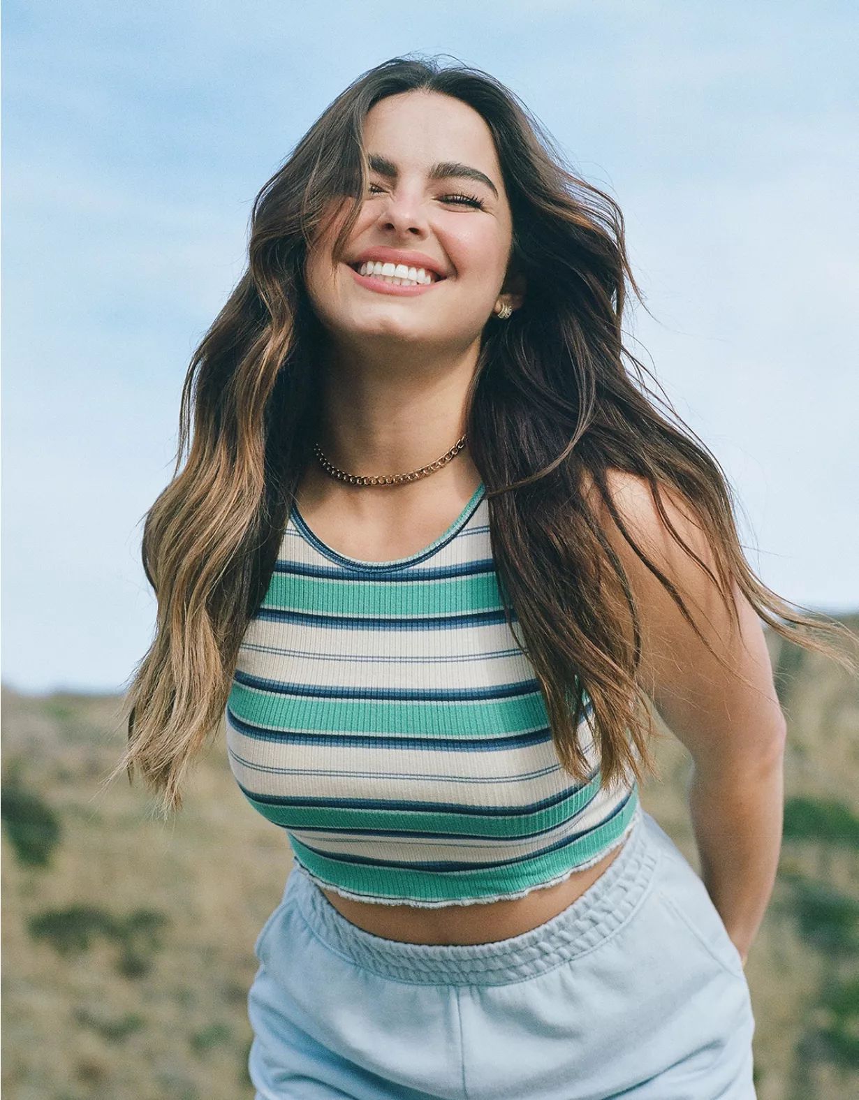 AE Striped High-Neck Crop Tank | American Eagle Outfitters (US & CA)