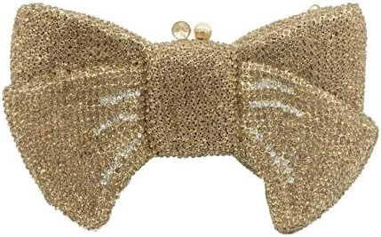 Tngan Women Luxury Bowknot Shaped Evening Clutch Sparkling Rhinestones Handbag for Banquet Weddin... | Amazon (US)